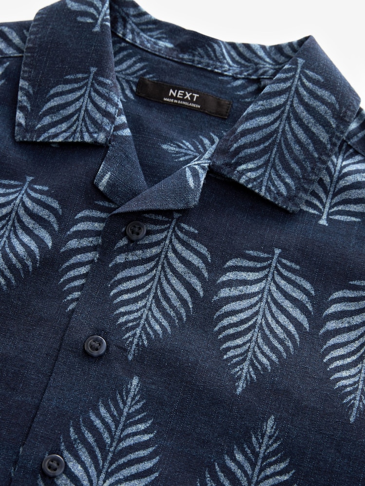 Indigo Blue Short Sleeve Printed Shirt (3-16yrs) - Image 3 of 3