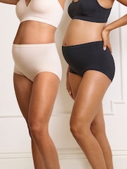 Seraphine X Vogue Williams Black & Almond Boyshort Second Skin Briefs 2 Pack - Image 2 of 8