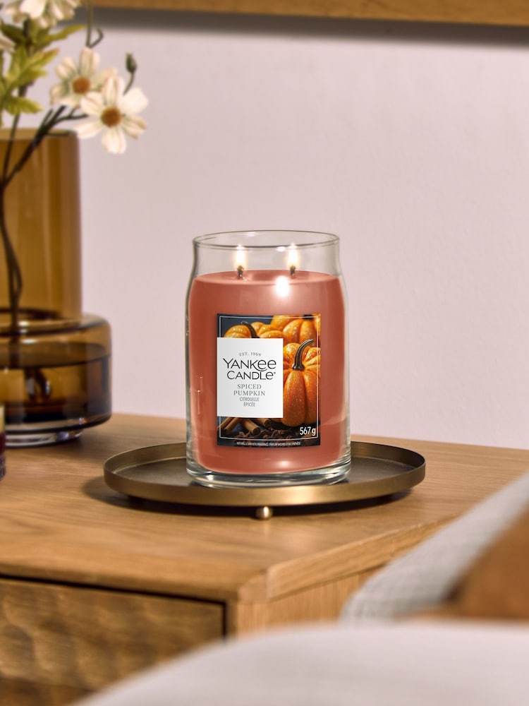 Yankee Candle Spiced Pumpkin Signature Large Jar Candle - Image 1 of 3 Yankee Candle Spiced Pumpkin Signature Large Jar Candle - Image 1 of 3