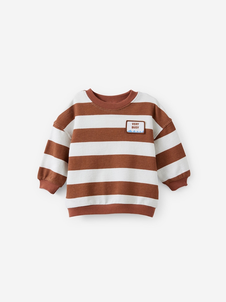 Cotton On Brown Tyla Knit Sweatshirt - Image 1 of 3 Cotton On Brown Tyla Knit Sweatshirt - Image 1 of 3