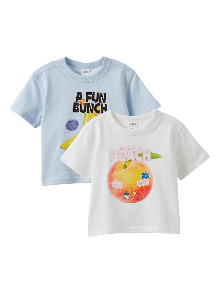 藍色 - Cotton On Baby Essential 短袖圖案 T 恤 2 件裝 - 圖片 1,共 2 藍色 - Cotton On Baby Essential 短袖圖案 T 恤 2 件裝 - 圖片 1,共 2