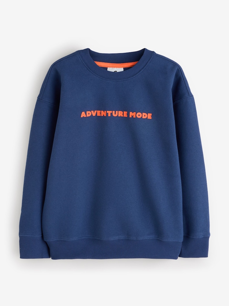 Cotton On Blue Sammy Oversize Fleece Jumper - Image 1 of 1 Cotton On Blue Sammy Oversize Fleece Jumper - Image 1 of 1