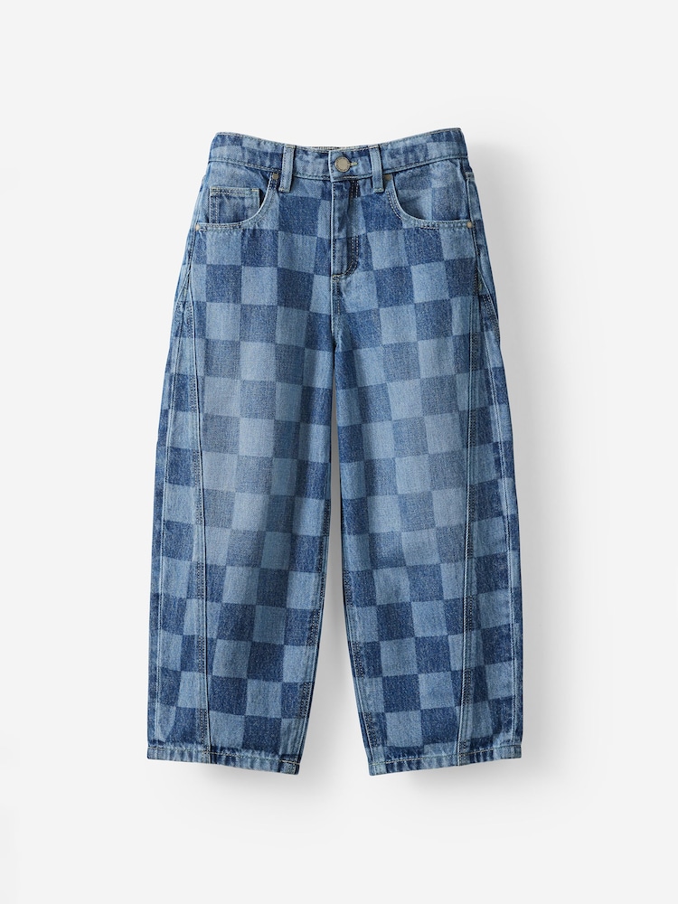 Azul - Vaqueros Denim Unisex de Pernera tipo barril Cotton On - Imagen 1 de 3