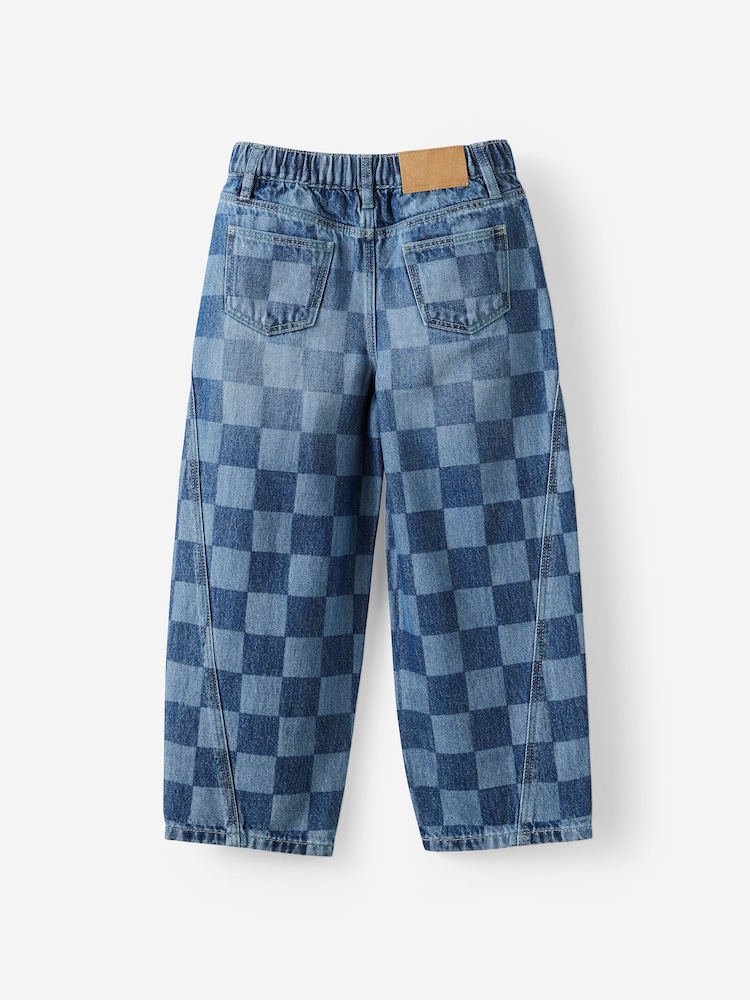 Azul - Vaqueros Denim Unisex de Pernera tipo barril Cotton On - Imagen 2 de 3