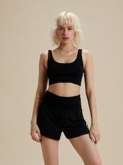 Speedo Black FLU3NTE High Waist Shorts - Image 1 of 5