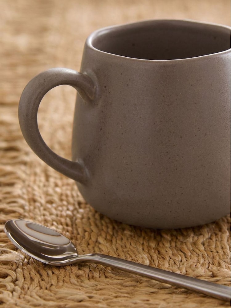 Set of 4 Chocolate Brown Lana Mugs - Image 2 of 2