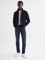 Reiss Indigo Littleton Slim Fit Mid Rise Jeans - Image 3 of 5