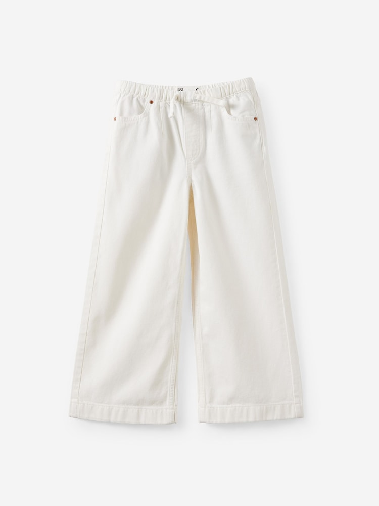 Cotton On White Relaxed Wide Leg Denim Jeans - Image 1 of 3