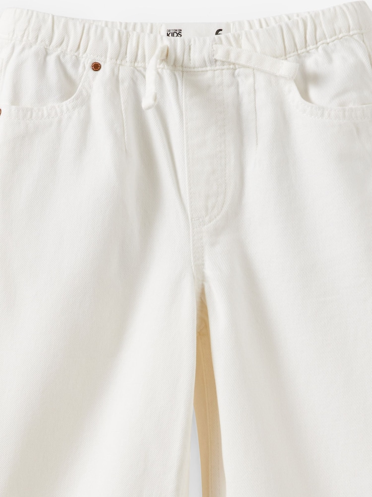 Cotton On White Relaxed Wide Leg Denim Jeans - Image 3 of 3