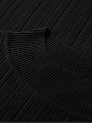 Superdry Black Backless Bodycon Midi Dress - Image 5 of 6