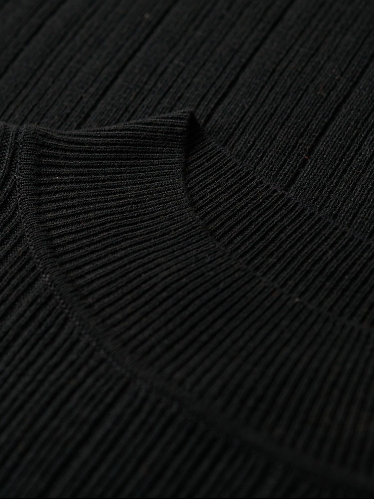 Superdry Black Backless Bodycon Midi Dress - Image 5 of 6