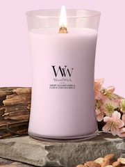 Woodwick Cherry Blossom & Vanilla Medium Hourglass Candle - Image 1 of 3