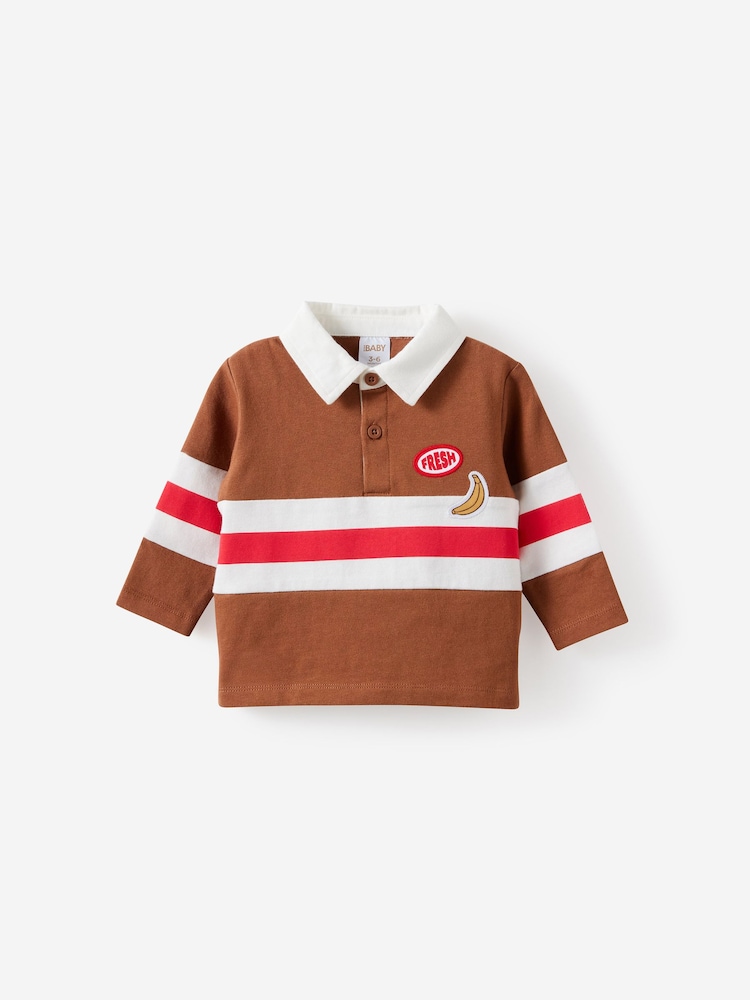 Brun - Polo de rugby Cotton On Ari - Image 1 de 3