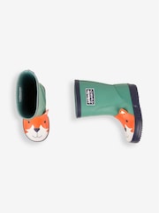 JoJo Maman Bébé Khaki Kids' Fox Wellies - Image 3 of 4