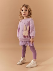 Pink Mesh Hem Sweat and Leggings Set (3mths-7yrs) - Image 1 of 6
