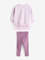 Pink Mesh Hem Sweat and Leggings Set (3mths-7yrs) - Image 6 of 6