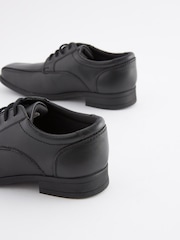 Black Wide Fit (G) School Leather Lace-Up Shoes - Image 4 of 6