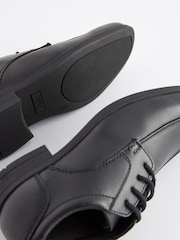 Black Wide Fit (G) School Leather Lace-Up Shoes - Image 5 of 6