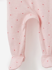 Cotton On Pink Cross Over Zip Sleepsuit - Image 2 of 3