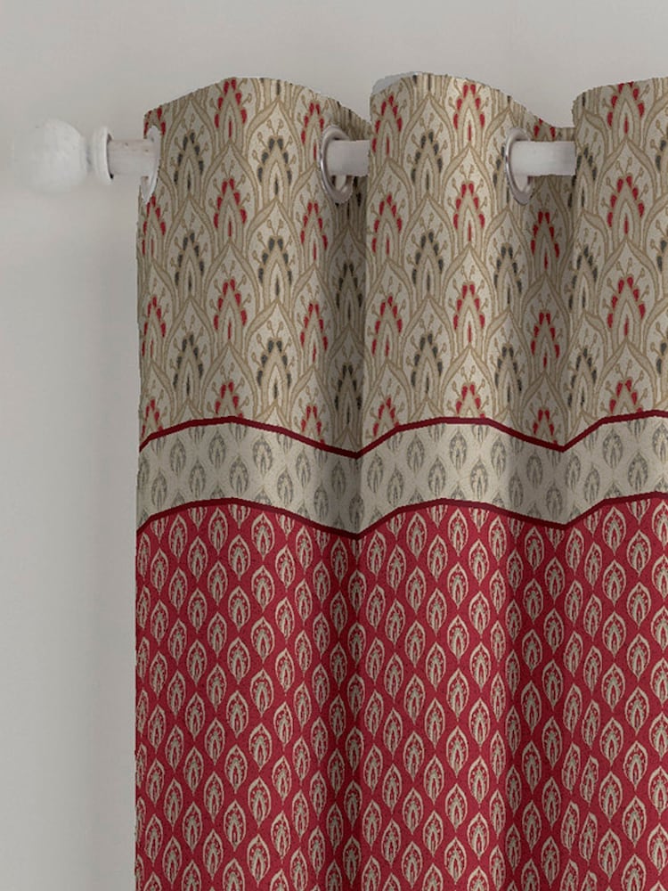 Cortinas com ilhós forrados Catherine Lansfield Kashmir - Imagem 2 de 2