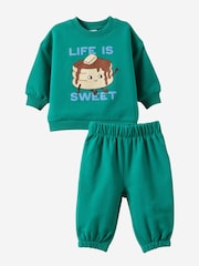 ירוק - Cotton On סט סווטשירט ומכנסי אימון, דגם Bundle Riley - תמונה 1 מתוך 6