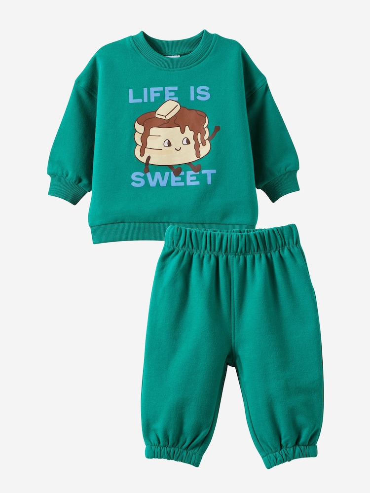 ירוק - Cotton On סט סווטשירט ומכנסי אימון, דגם Bundle Riley - תמונה 1 מתוך 6 ירוק - Cotton On סט סווטשירט ומכנסי אימון, דגם Bundle Riley - תמונה 1 מתוך 6