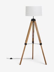 Brown Bronx Wood Tripod Floor Lamp - Image 5 of 7