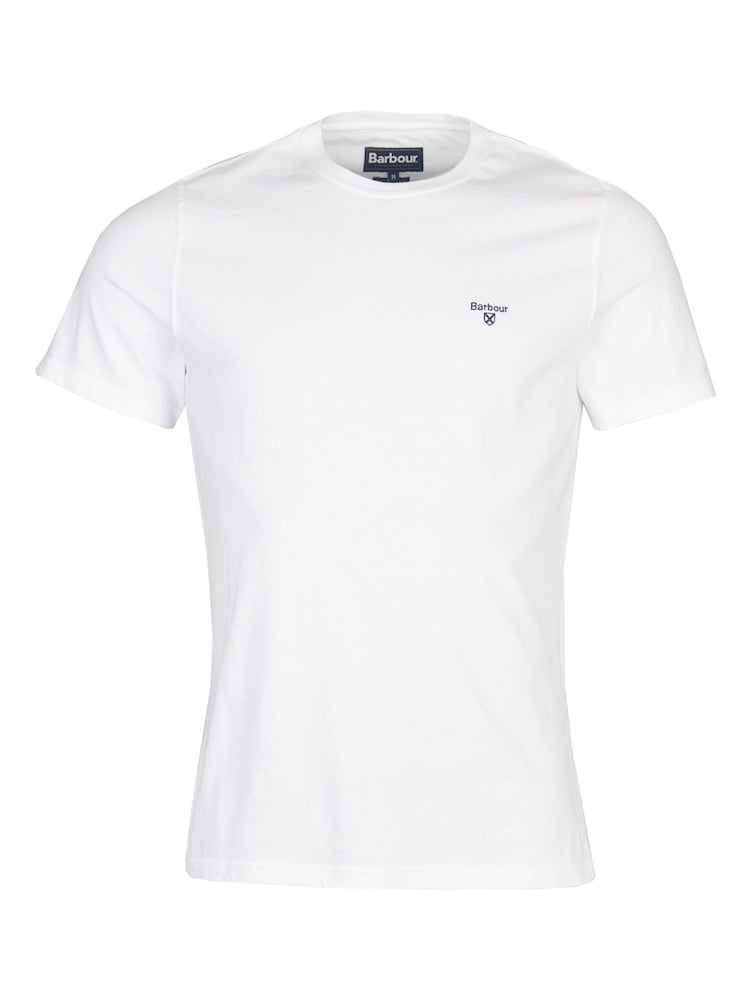 Barbour® White Mens 100% Cotton Sports T-Shirt - Image 5 of 6