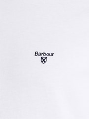أبيض - تيشرت رياضي للرجال من القطن 100% من Barbour® - صورة 6 من 6