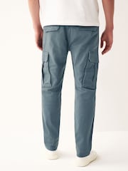 Blue Slim Fit Cotton Stretch Cargo Trousers - Image 4 of 9