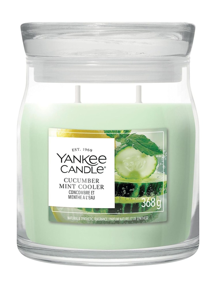 Yankee Candle Cucumber Mint Cooler Signature Medium Jar Candle - Image 1 of 2 Yankee Candle Cucumber Mint Cooler Signature Medium Jar Candle - Image 1 of 2