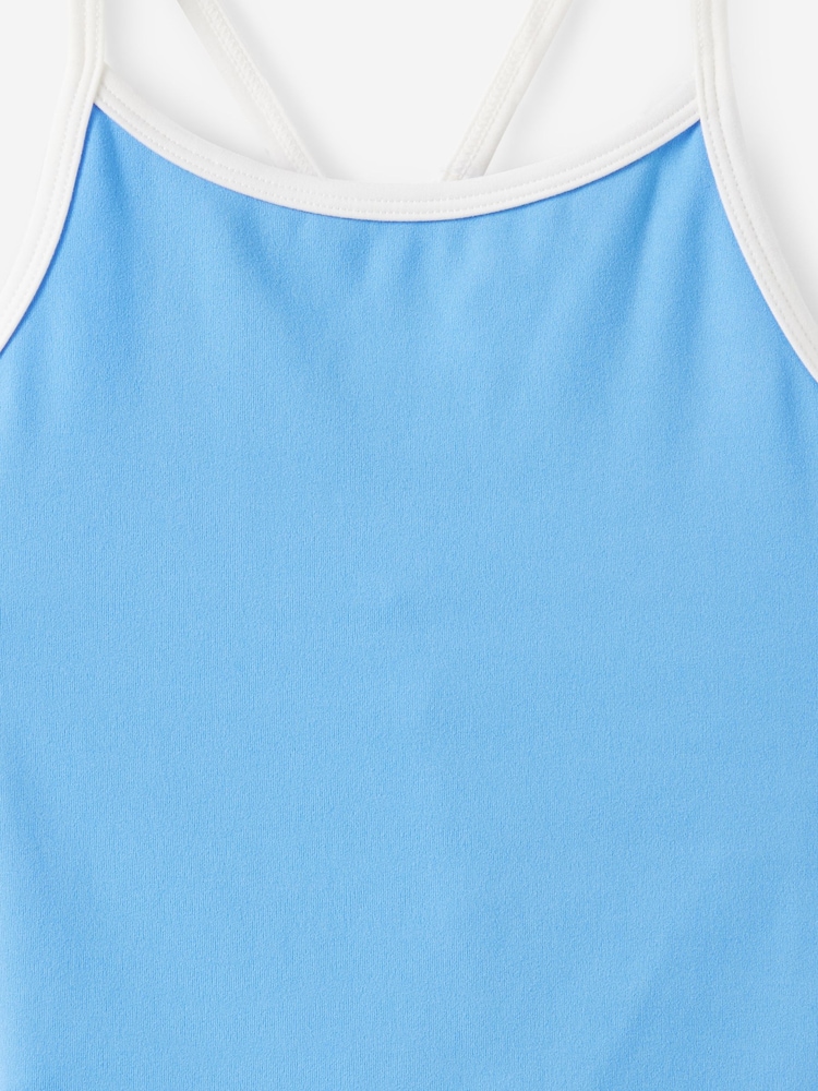 Cotton On Blue Soft Stretch Cross Back Tank Top - Image 3 of 3 Cotton On Blue Soft Stretch Cross Back Tank Top - Image 3 of 3
