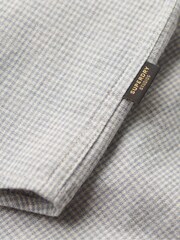 Superdry Grey Long Sleeved Cotton Smart Shirt - Image 5 of 6