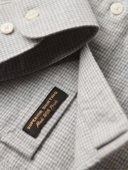 Superdry Grey Long Sleeved Cotton Smart Shirt - Image 6 of 6