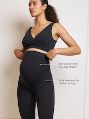 Seraphine X Vogue Williams Black Maternity Overbump Leggings - Image 3 of 7