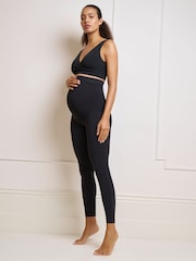 Seraphine X Vogue Williams Black Maternity Overbump Leggings - Image 4 of 7