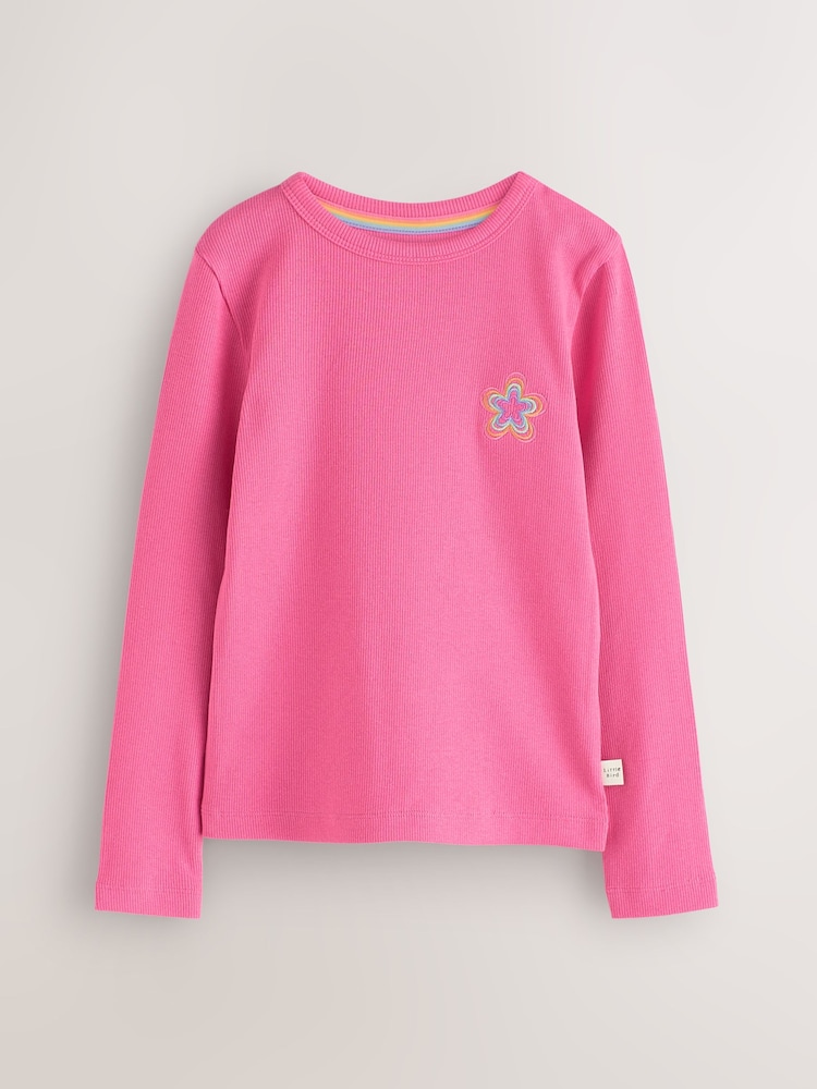 Little Bird Bright Rainbow Ribbed Jersey Tops 5 Pack - Image 2 of 9 Little Bird Bright Rainbow Ribbed Jersey Tops 5 Pack - Image 2 of 9