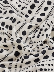 Ecru White Spot 100% Cotton Short Sleeve Tie Side Summer Dress - Image 8 of 8