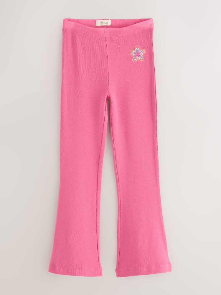 Little Bird Bright Rainbow Ribbed Jersey Kickflare Leggings 4 Pack - Image 2 of 11