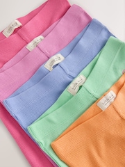 Little Bird Bright Rainbow Ribbed Jersey Kickflare Leggings 4 Pack - Image 8 of 11
