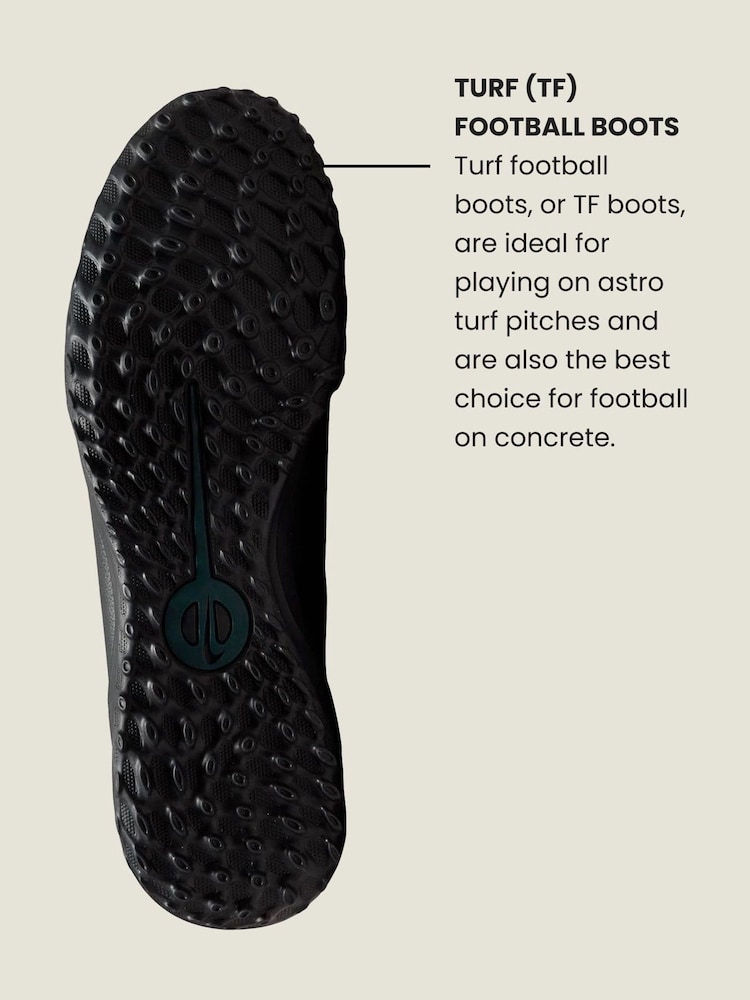Noir/Vert - Chaussures de football Nike Kids Phantom Luna 2 Club Turf - Image 3 of 9