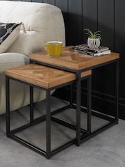 Bentley Designs Natural Indus Nest of Tables - Image 1 of 2