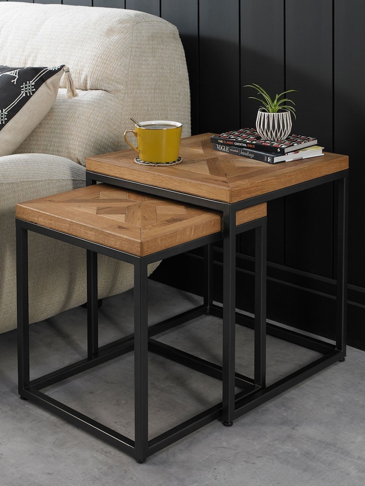 Bentley Designs Natural Indus Nest of Tables - Image 1 of 2