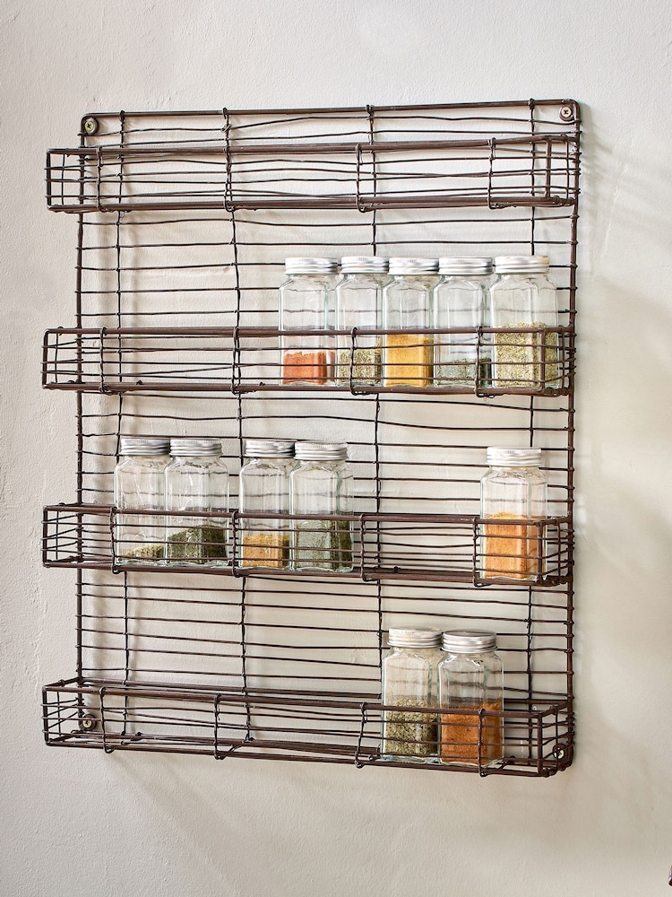 Nkuku Aged Brass Inkollu Spice Rack - Image 1 of 3 Nkuku Aged Brass Inkollu Spice Rack - Image 1 of 3