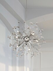Searchlight Chrome Nightshade Polished Chrome Crystal 12Lt Ceiling Light - Image 1 of 3