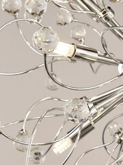Searchlight Chrome Nightshade Polished Chrome Crystal 12Lt Ceiling Light - Image 2 of 3