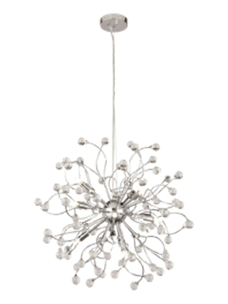 Searchlight Chrome Nightshade Polished Chrome Crystal 12Lt Ceiling Light - Image 3 of 3