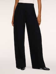 SPANX Black Perfect Fit Ponte Pleated Wide Leg Trousers - Image 1 of 4