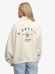 Superdry Cream Heritage Nautical Half Zip Sweatshirt - Image 2 of 7