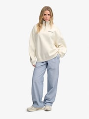 Superdry Cream Heritage Nautical Half Zip Sweatshirt - Image 3 of 7